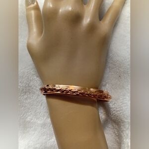 Twisted Open Cuff Bracelet in Rose Gold-Tone
